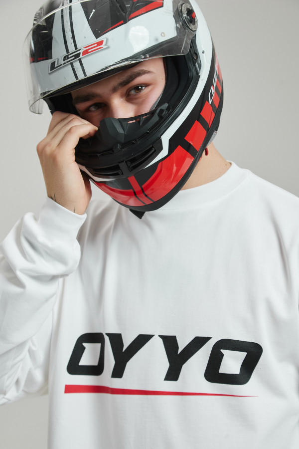 Лонгслив OYYO RACER RED белый L